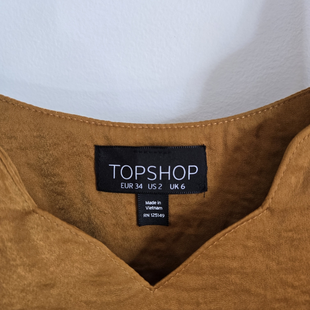 Topshop Women's Bronze Blouse